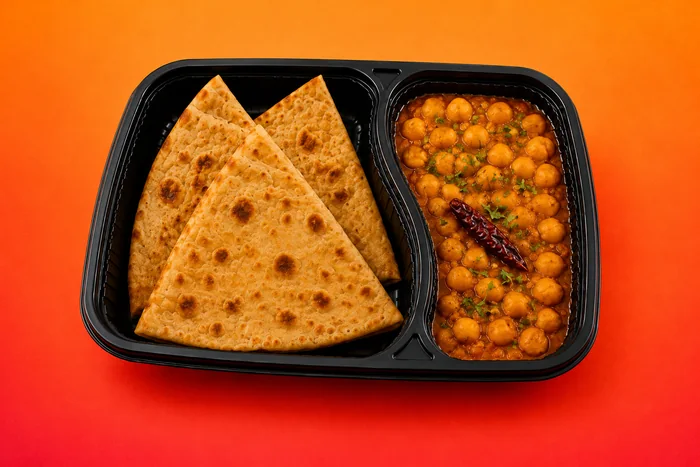 Chhole with 3 Plain Paratha catering option