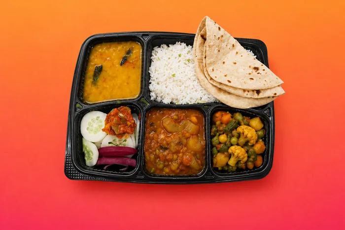 Simple Veg Thali catering option